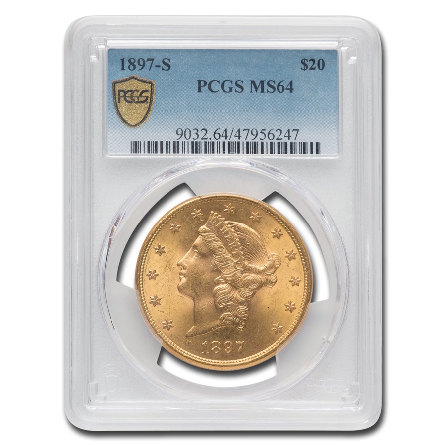 Buy 1897-S $20 Liberty Gold Double Eagle MS-64 PCGS | APMEX