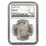 1897-S Morgan Dollar MS-63 NGC (Green Label)