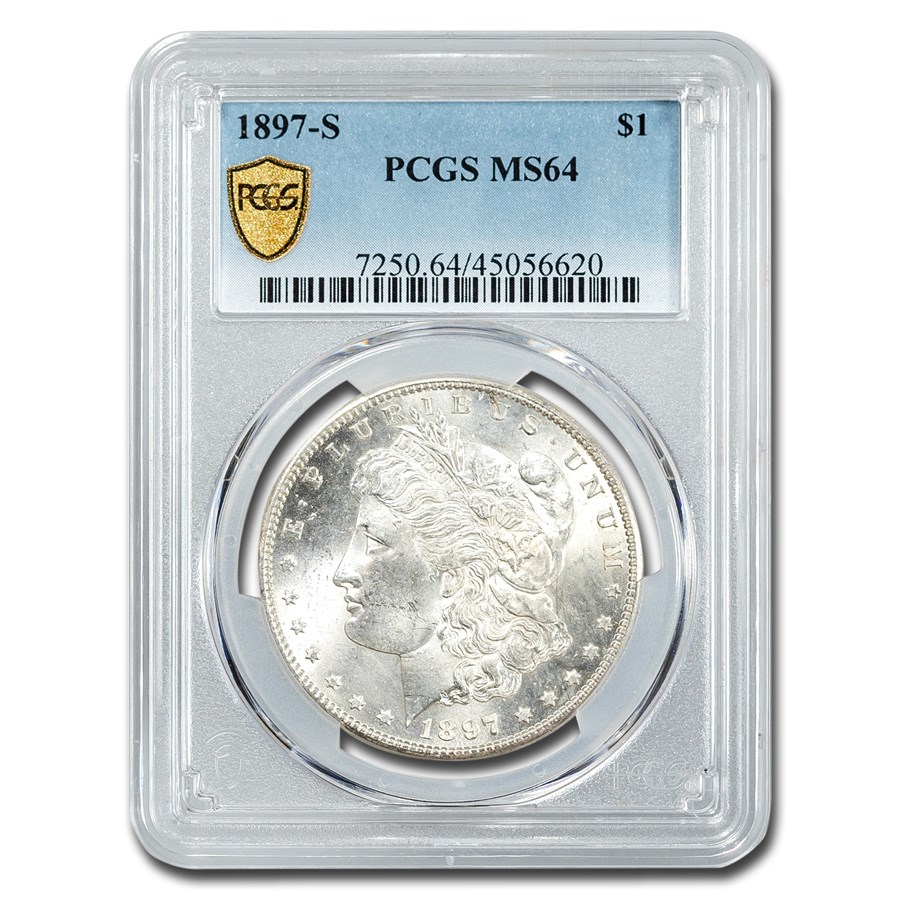 1897-S Morgan Dollar MS-64 PCGS