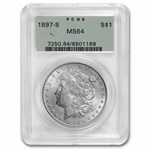 1897-S Morgan Dollar MS-64 PCGS