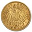 1898-A German Empire Prussia Gold Wilhelm II 10 Marks BU