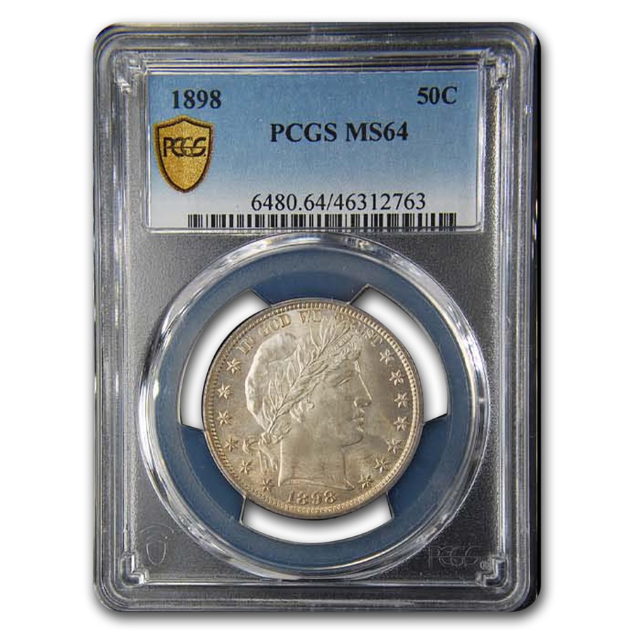 Buy 1898 Barber Half Dollar MS-64 PCGS | APMEX