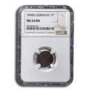 1898-G Germany Pfennig MS-64 NGC (Brown)