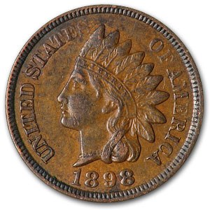 1898 Indian Head Cent AU