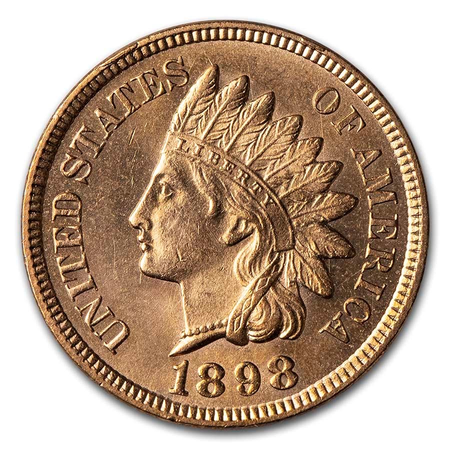 1898 Indian Head Cent BU (Red)