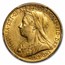 1898-M Australia Gold Sovereign Victoria Veiled Head AU-55 PCGS