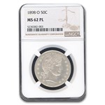 1898-O Barber Half Dollar MS-62 NGC (PL)