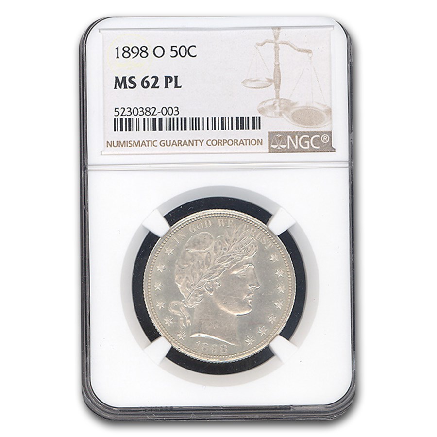 1898-O Barber Half Dollar MS-62 NGC (PL)