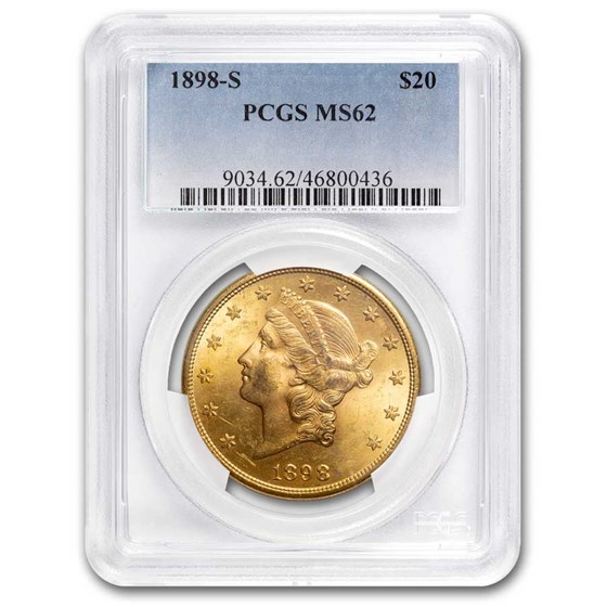 Buy 1898-S $20 Liberty Gold Double Eagle MS-62 PCGS | APMEX