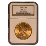 1898-S $20 Liberty Gold Double Eagle MS-63 NGC