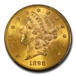 1898-S $20 Liberty Gold Double Eagle MS-64 PCGS CAC