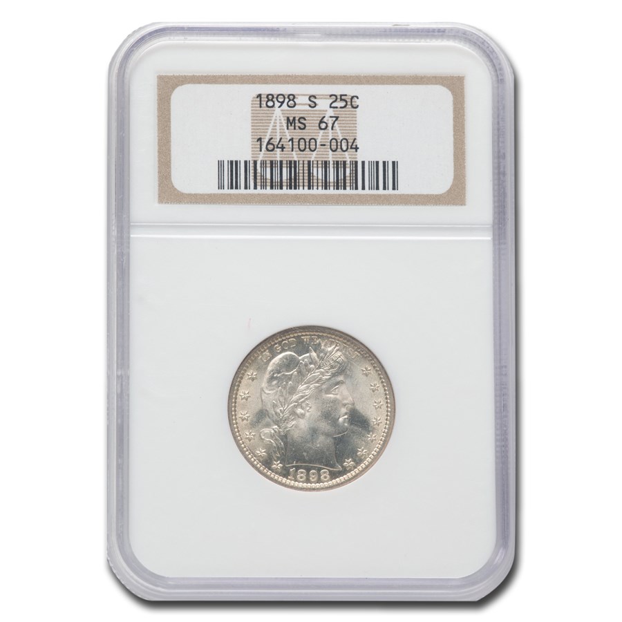 1898-S Barber Quarter MS-67 NGC