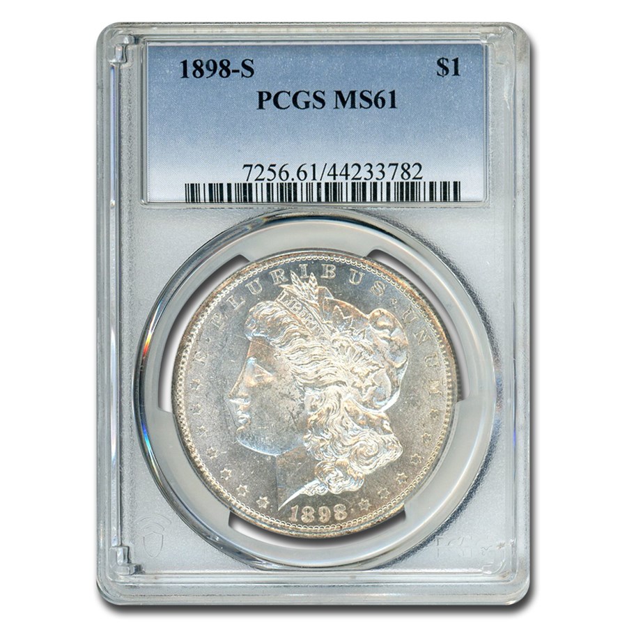 1898-S Morgan Dollar MS-61 PCGS