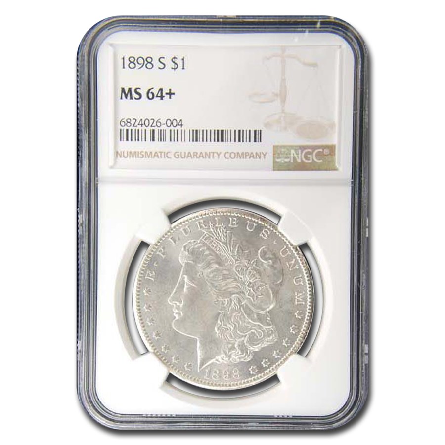 1898-S Morgan Dollar MS-64+ NGC