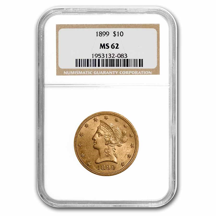 1899 $10 Liberty Gold Eagle MS-62 NGC