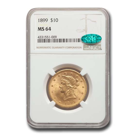 Buy 1899 $10 Liberty Gold Eagle MS-64 NGC CAC | APMEX