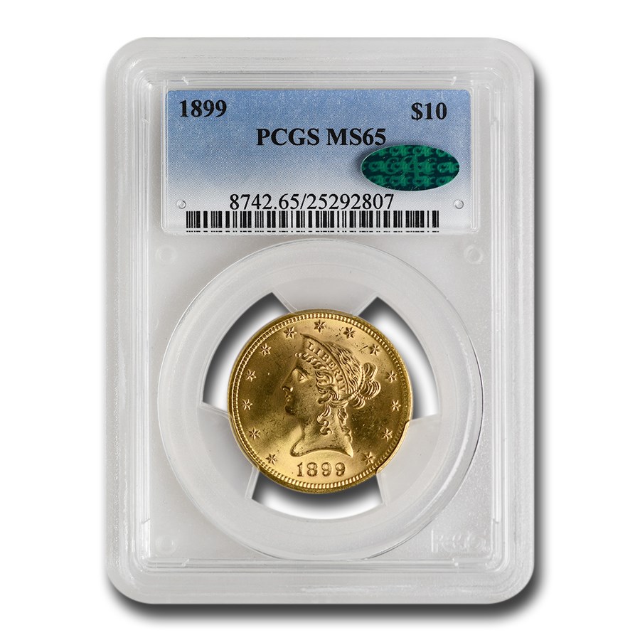 1899 $10 Liberty Gold Eagle MS-65 PCGS CAC