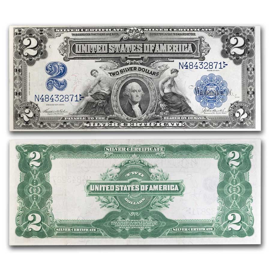 1899 $2.00 Silver Certificate Washington AU (Fr#256)
