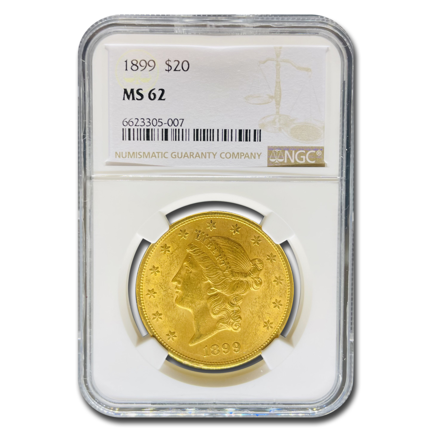 Buy 1899 $20 Liberty Gold Double Eagle MS-62 NGC | APMEX