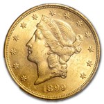 1899 $20 Liberty Gold Double Eagle MS-62 PCGS