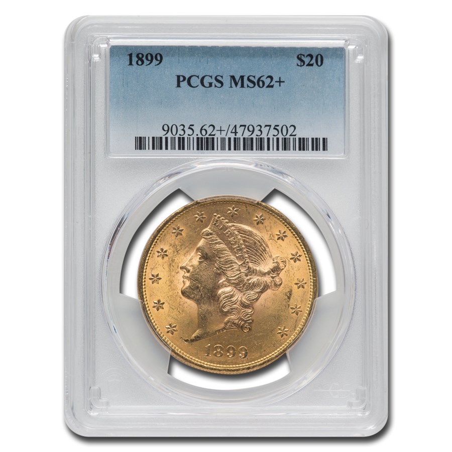 Buy 1899 $20 Liberty Gold Double Eagle MS-62+ PCGS | APMEX