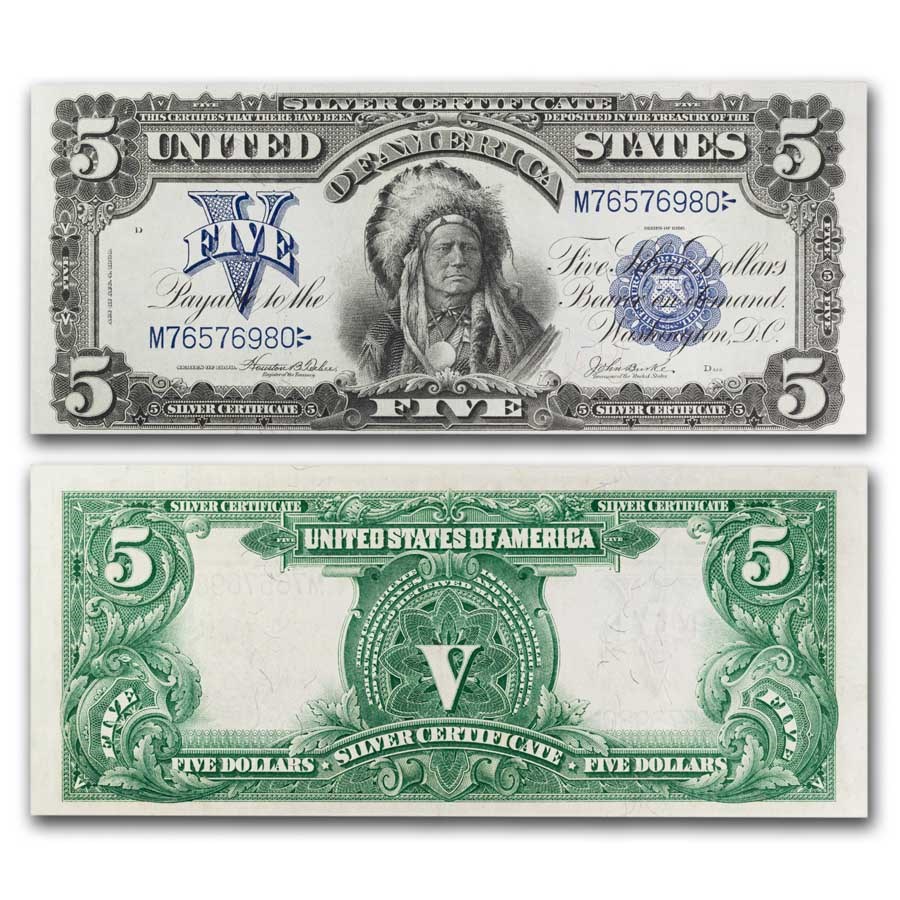 1899 $5.00 Silver Certificate Chief Running Antelope XF (Fr#278)