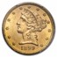 1899 $5 Liberty Gold Half Eagle MS-64 PCGS