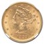 1899 $5 Liberty Gold Half Eagle MS-65 NGC