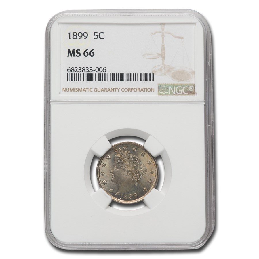 1899 Liberty Head V Nickel MS-66 NGC