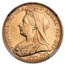 1899-M Australia Gold Sovereign Veil Head Victoria AU-58 NGC