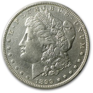 1899 Morgan Dollar AU Details (Cleaned)