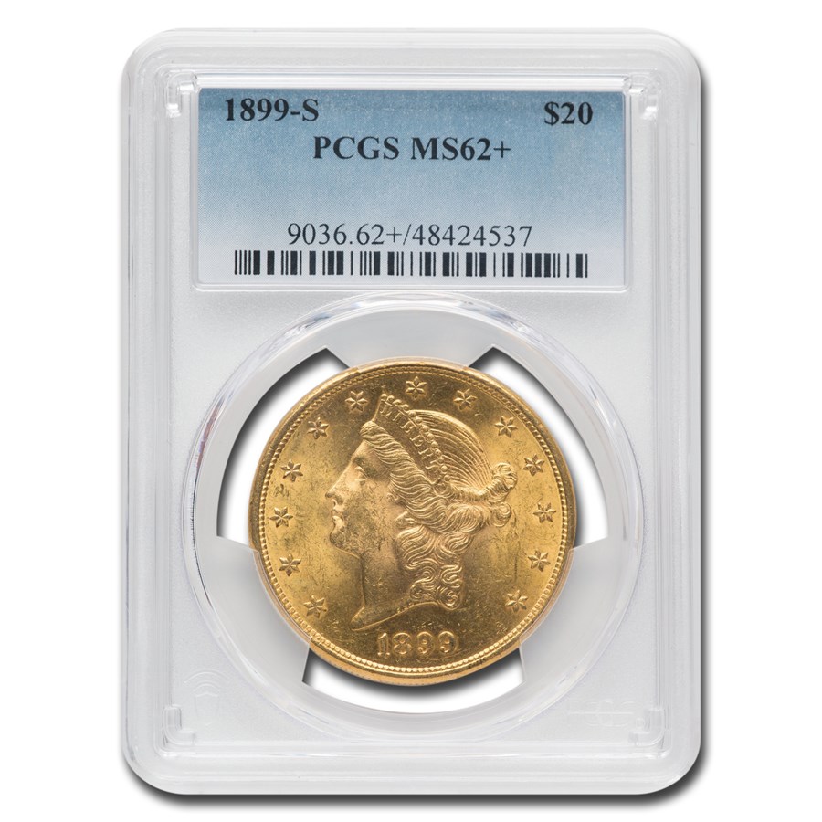 1899-S $20 Liberty Gold Double Eagle MS-62+ PCGS