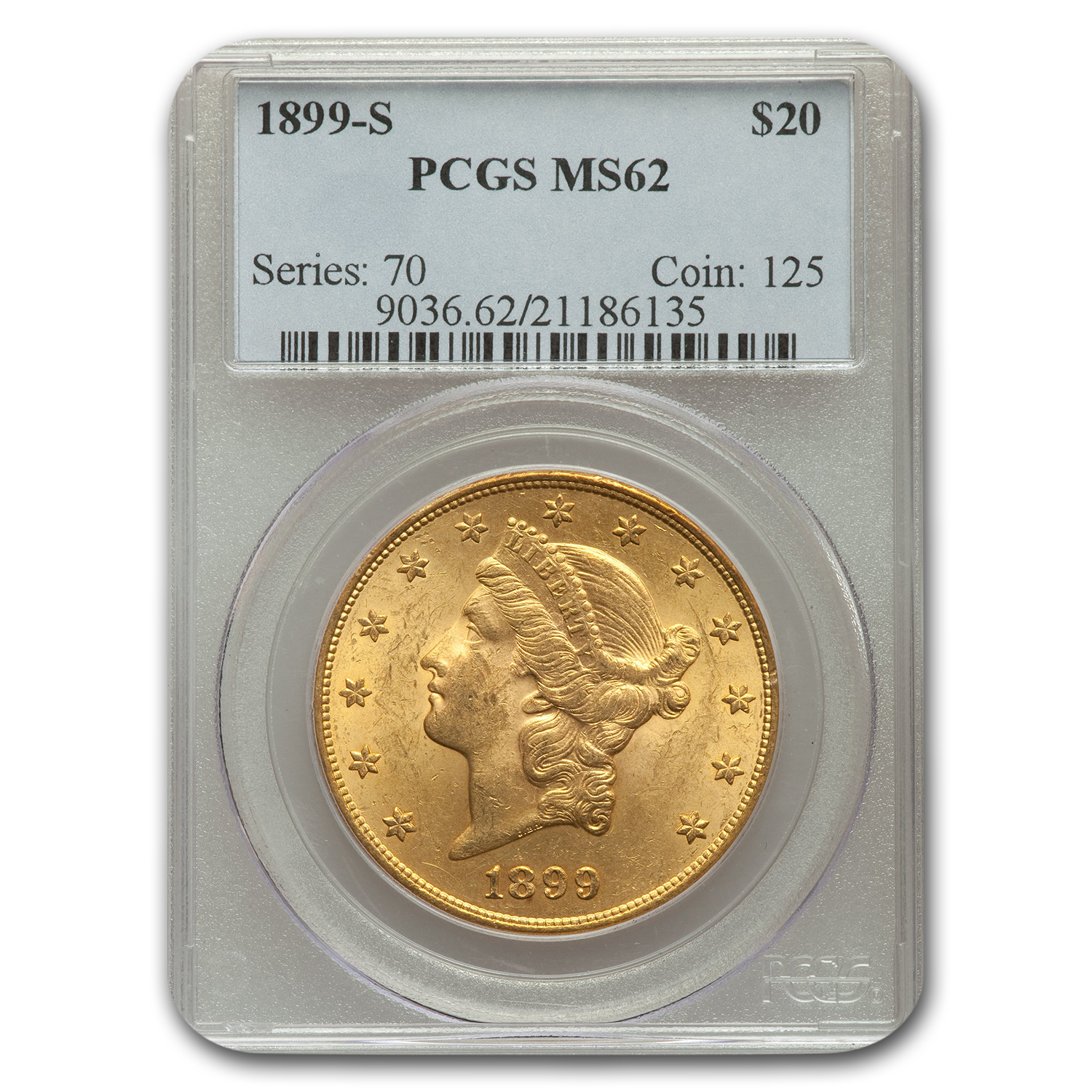 Buy 1899-S $20 Liberty Gold Double Eagle MS-62 PCGS | APMEX
