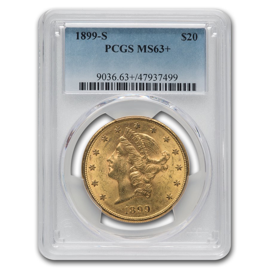 Buy 1899-S $20 Liberty Gold Double Eagle MS-63+ PCGS | APMEX