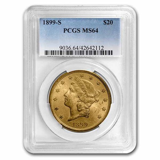 Buy 1899-S $20 Liberty Gold Double Eagle MS-64 PCGS | APMEX