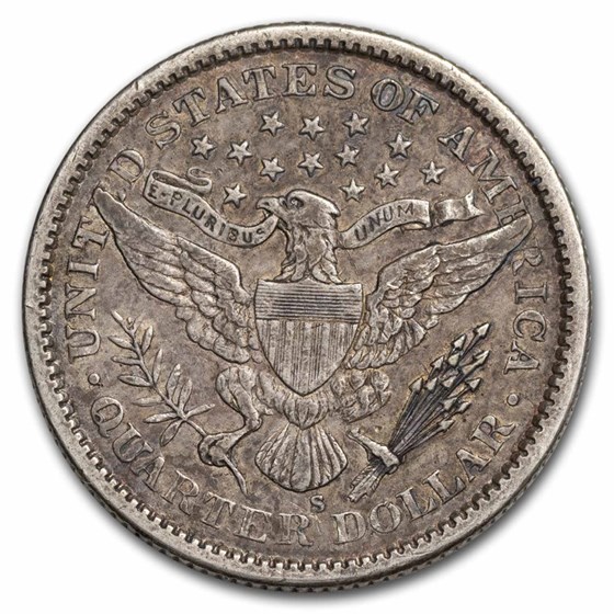 1899-S Barber Quarter XF