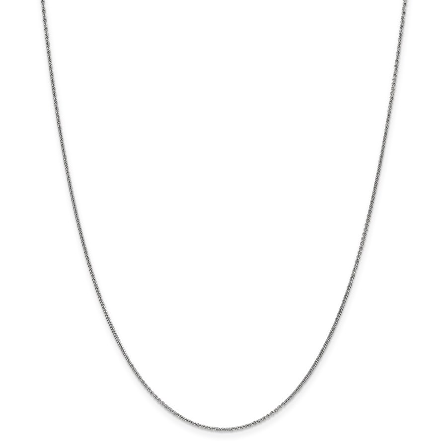 18k Leslies White Gold 1.15 mm Solid Cable Chain - 18 in.