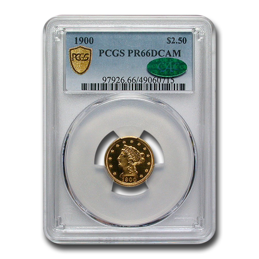 1900 $2.50 Gold Quarter Eagle PR-66 DCAM PCGS CAC