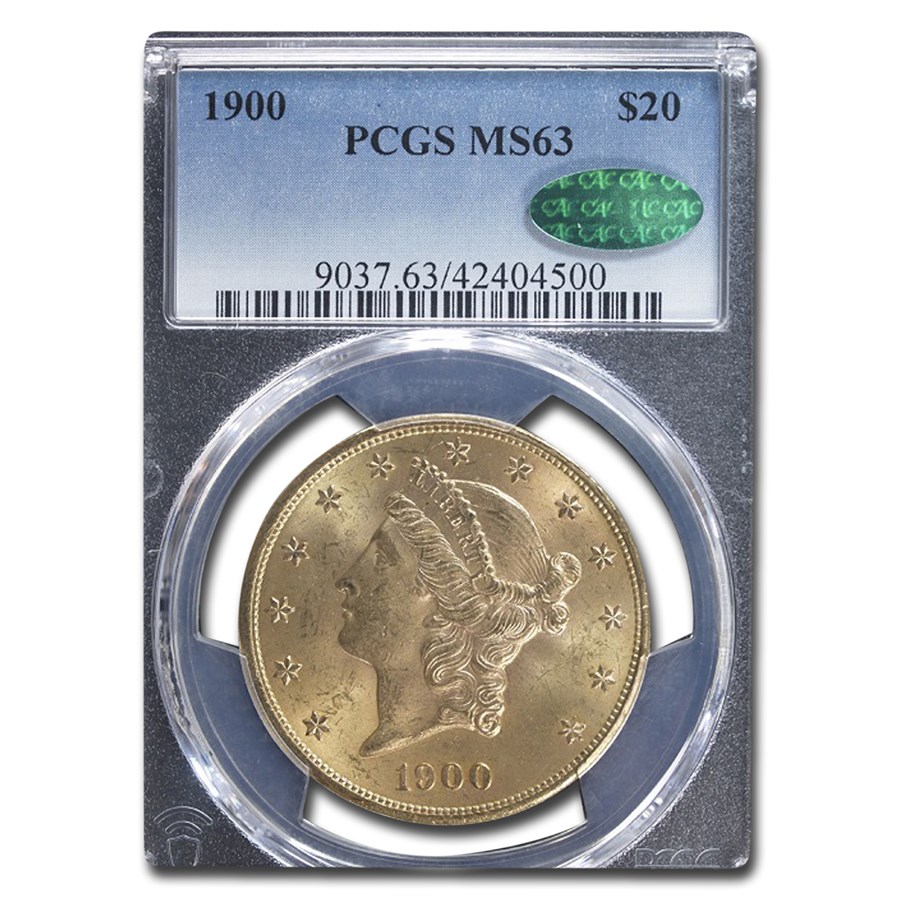 1900 $20 Liberty Gold Double Eagle MS-63 PCGS CAC