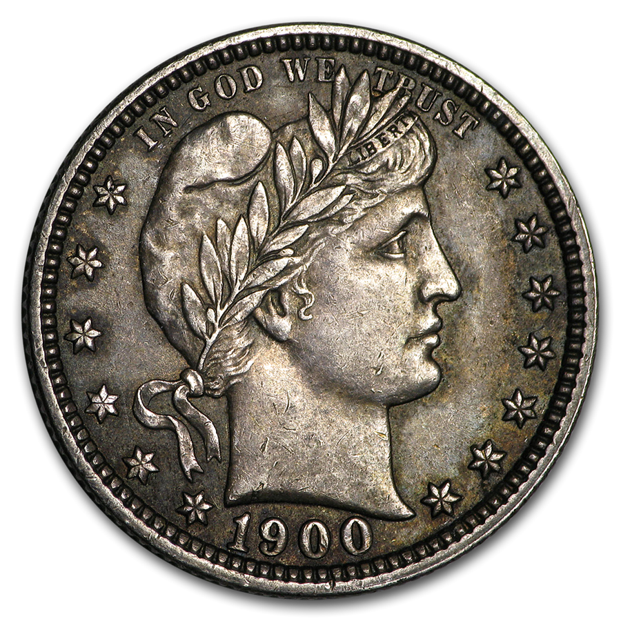 Buy 1900 Barber Quarter AU | APMEX