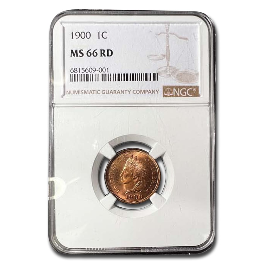 1900 Indian Head Cent MS-66 NGC (Red)
