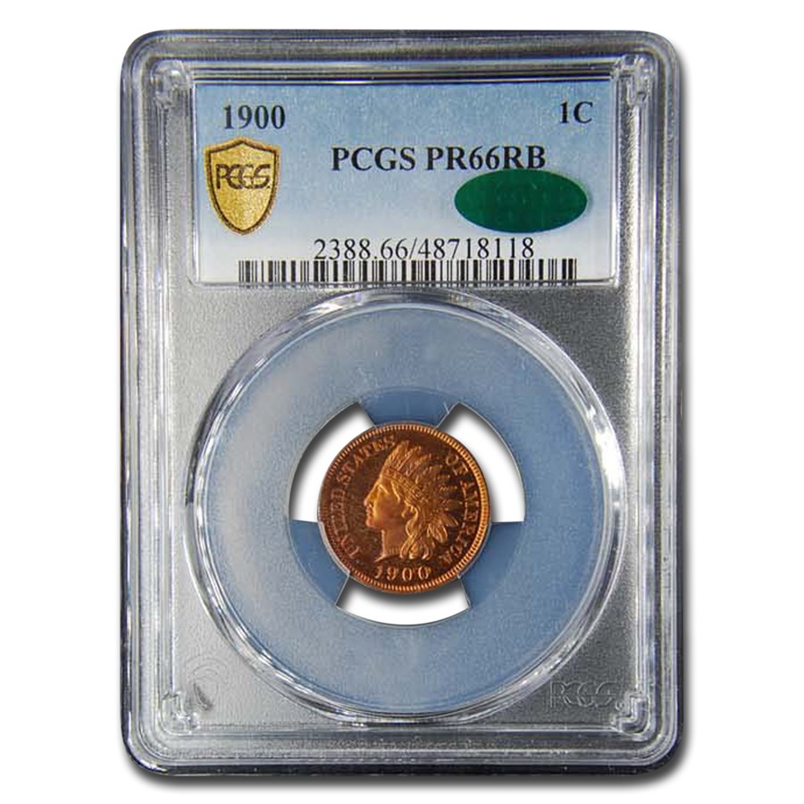 1900 Indian Head Cent PR-66 PCGS CAC (Red/Brown)