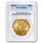 1900-S $20 Liberty Gold Double Eagle MS-62 PCGS