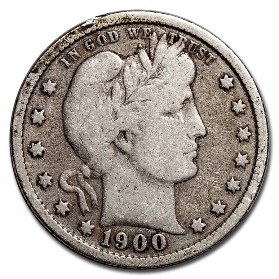 1900-S Barber Quarter VG