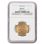 1901 $10 Liberty Gold Eagle MS-63+ NGC