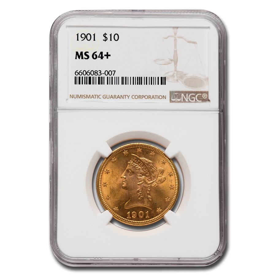 1901 $10 Liberty Gold Eagle MS-64+ NGC