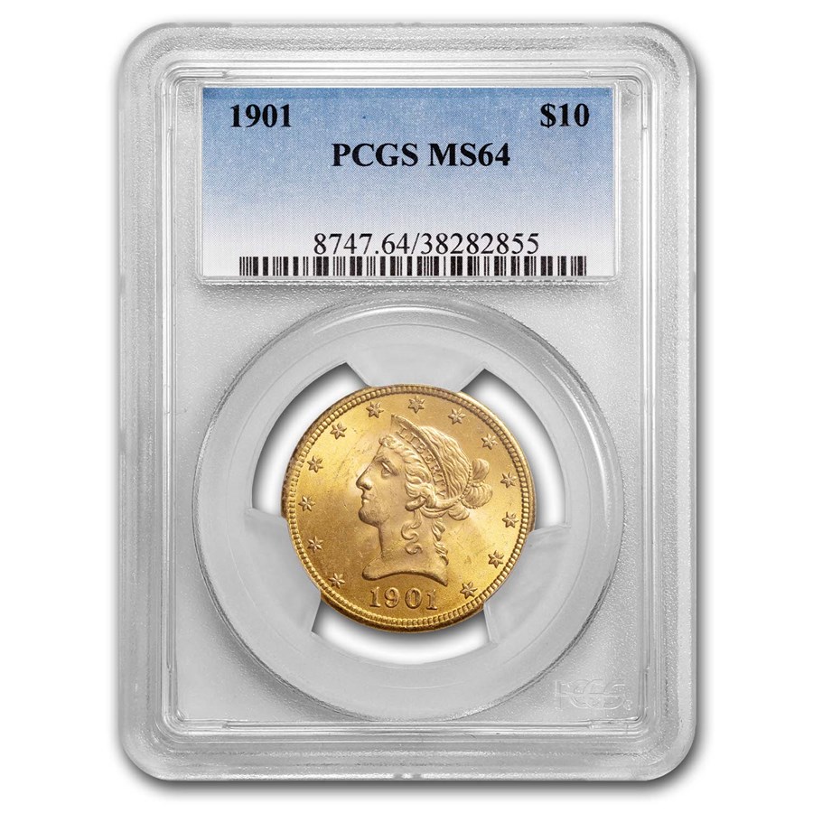 1901 $10 Liberty Gold Eagle MS-64 PCGS