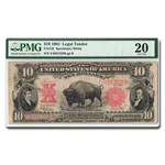 1901 $10 U.S. Note Lewis & Clark/Bison VF-20 PMG (Fr#122)