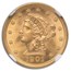 1901 $2.50 Liberty Gold Quarter Eagle MS-66 NGC