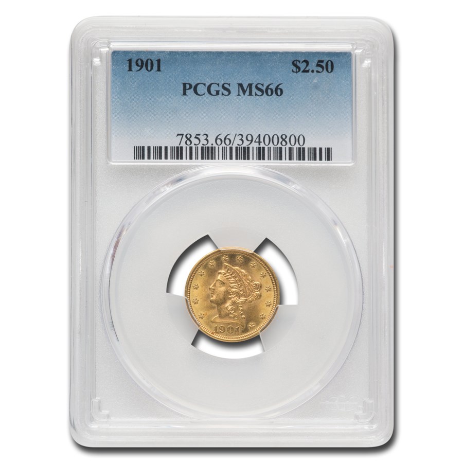 1901 $2.50 Liberty Gold Quarter Eagle MS-66 PCGS